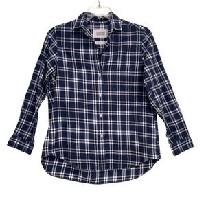 GRAYSON | Anthropologie The Hero‎ Blue Plaid Button Down Shirt Size US 4-6